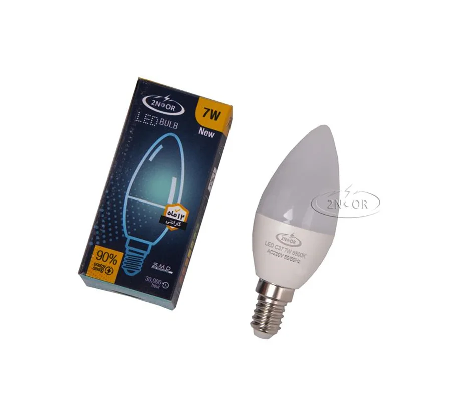 لامپ ال ای دی شمعی ۷ وات سر یپج E14 دونور